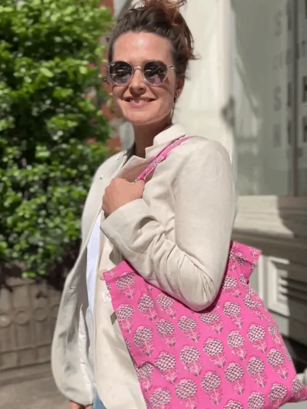 Boho Market Bag - Pink sold by Quilted Koala