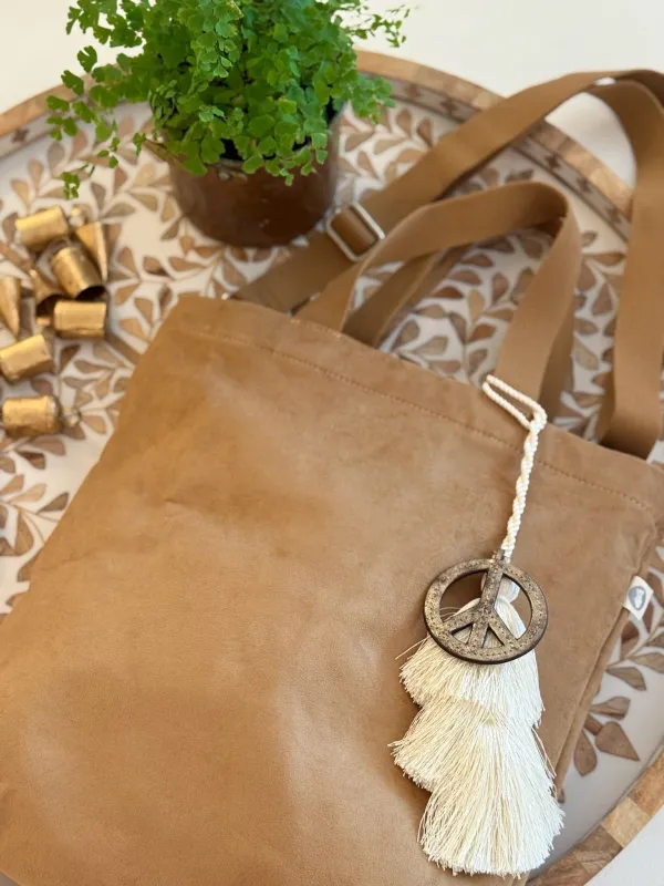 Vegan Suede Crossbody Bag in Mocha with TWO GIFTS!  CYBER OFFER! sold by Quilted Koala