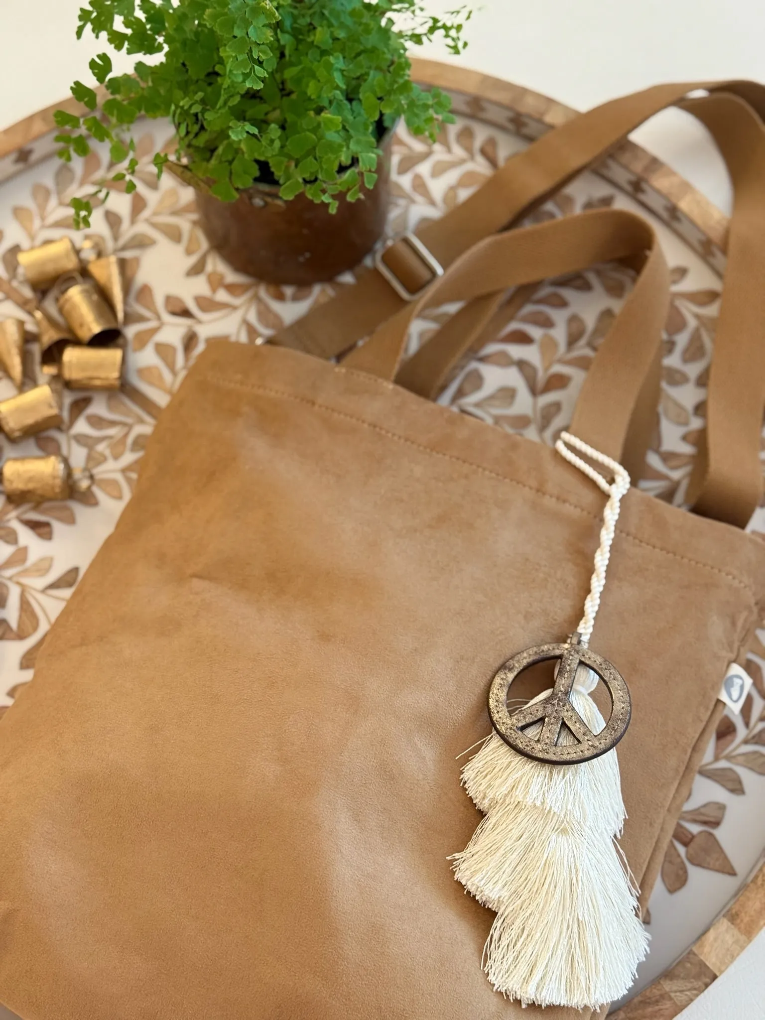 Vegan Suede Crossbody Bag in Mocha with TWO GIFTS! CYBER OFFER! sold by Quilted Koala