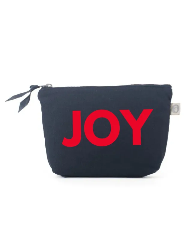 JOY Makeup Bag- Navy with Red sold by Quilted Koala