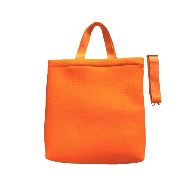 Koala Go! Town Crossbody Bag: Orange Neoprene sold by Quilted Koala