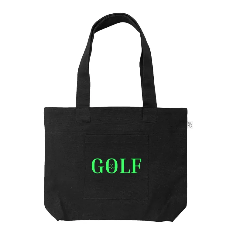 Black Midi Everything- Neon Green GOLF sold by Quilted Koala