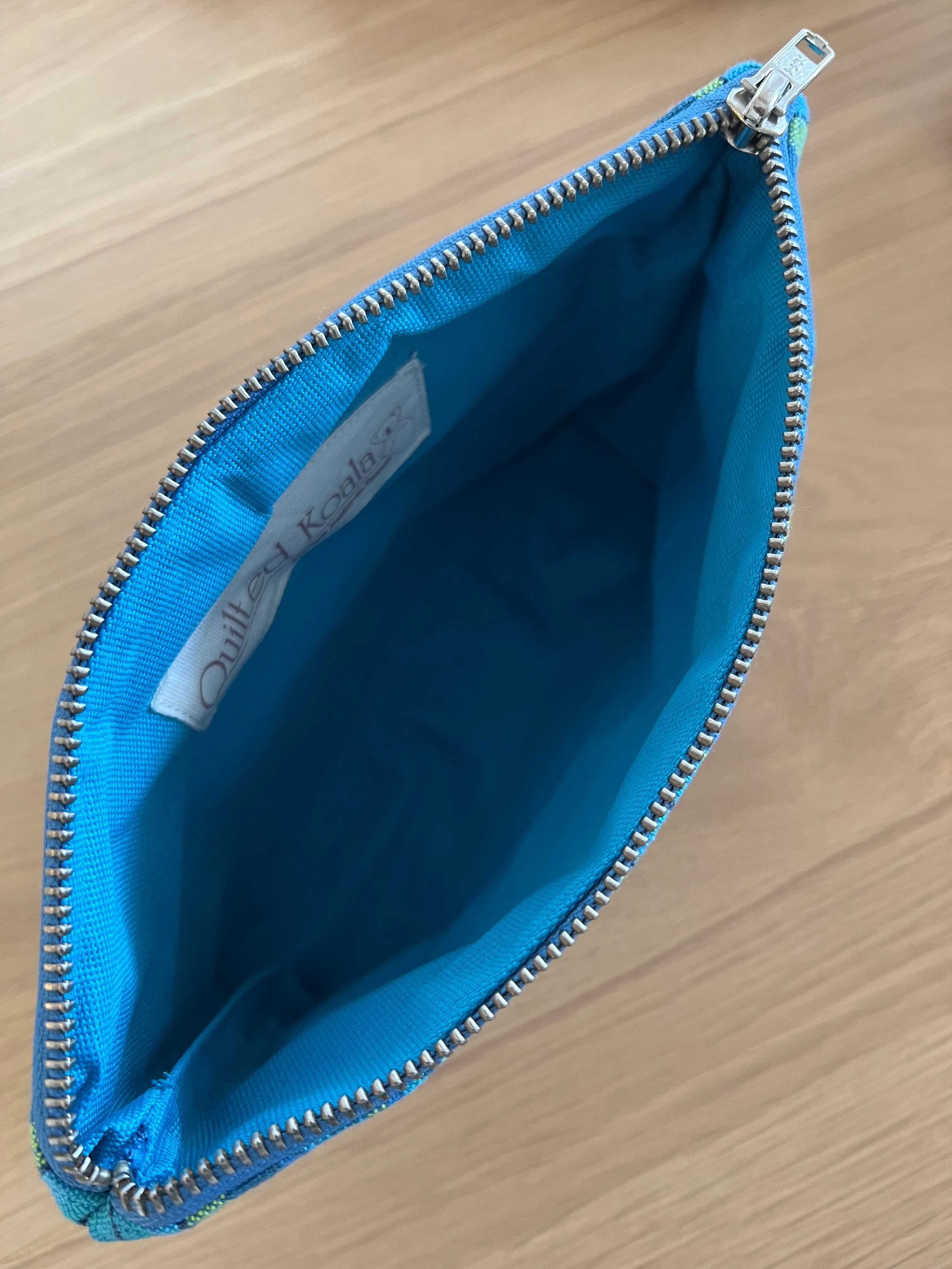 Aqua Makeup Bag- Neon Green GOLF (Heart) sold by Quilted Koala product image thumbnail 2