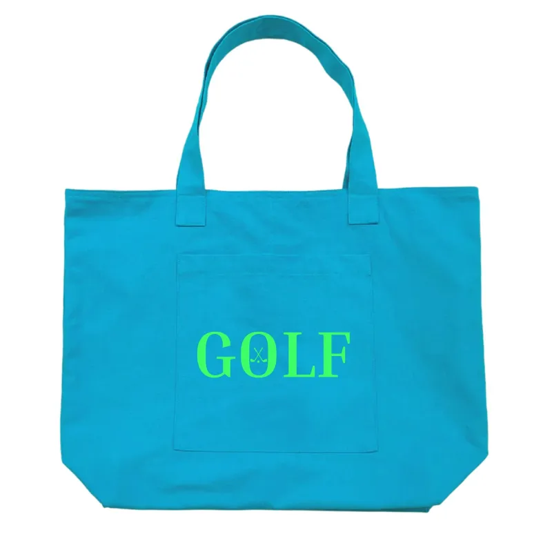 Aqua Everything Bag- Neon Green GOLF sold by Quilted Koala