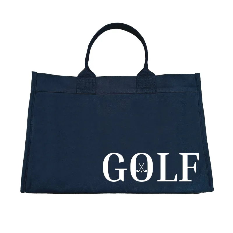 Golf Cart Anywhere Bag in Navy with White Matte GOLF sold by Quilted Koala