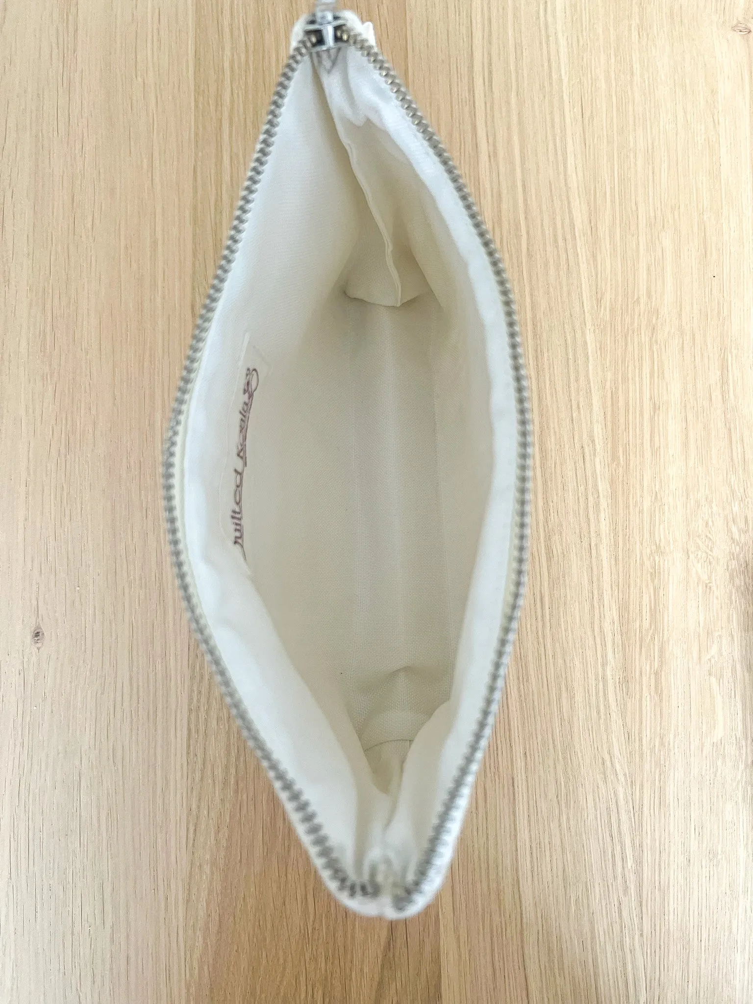 Sand Ticking Stripe Makeup Bag- White Matte APRÈS GOLF sold by Quilted Koala product image thumbnail 4