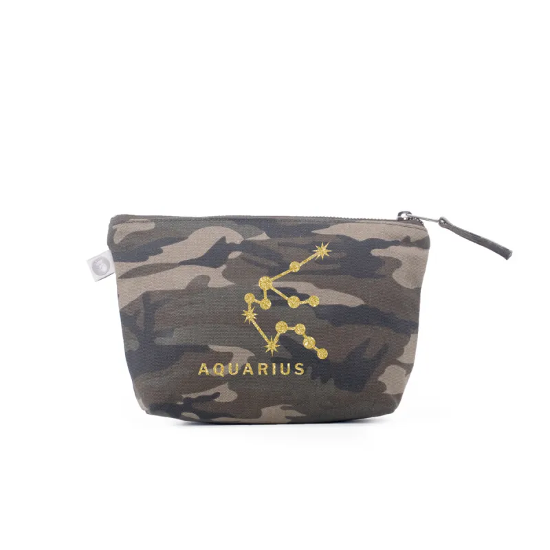 Zodiac Sign: Makeup Bag  - Aquarius sold by Quilted Koala