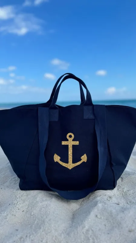 ANCHOR TOTE BAG - NEW! made by Quilted Koala