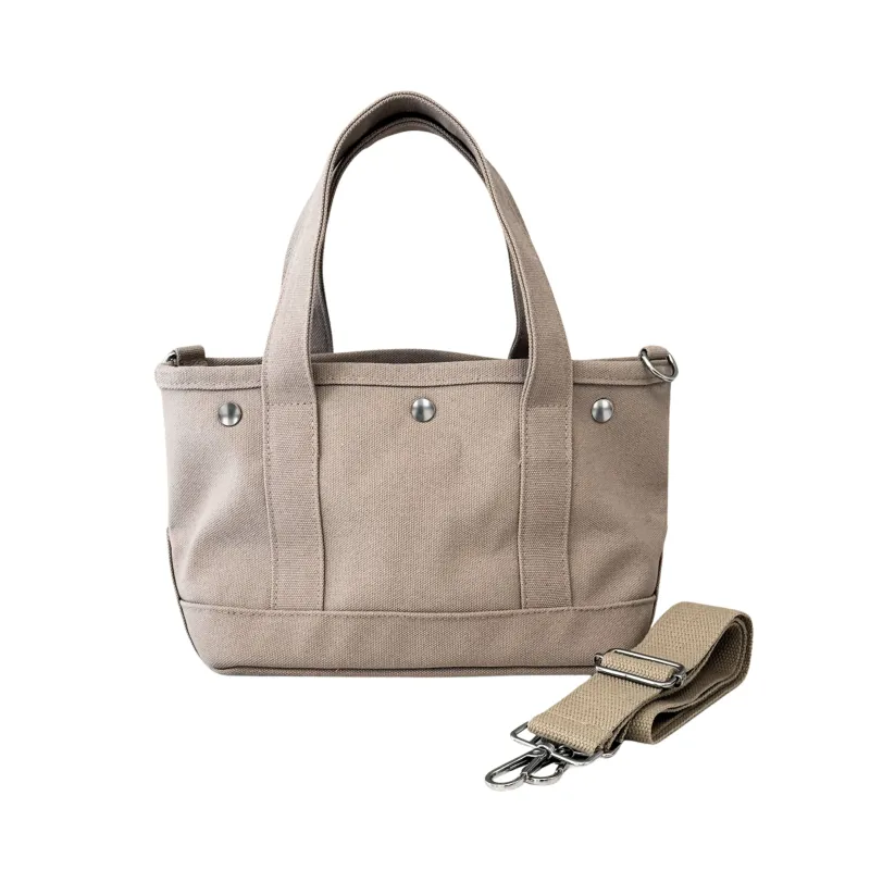 The Seaport Boat Bag - Stone Canvas made by Quilted Koala