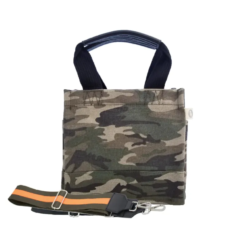 Green Camo Mini Luxe North South + FREE Olive/Orange Luxe Strap sold by Quilted Koala