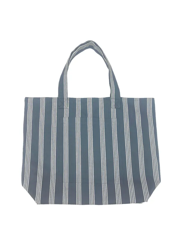 Koala Basics: Blue Ticking Stripe Everything Bag sold by Quilted Koala