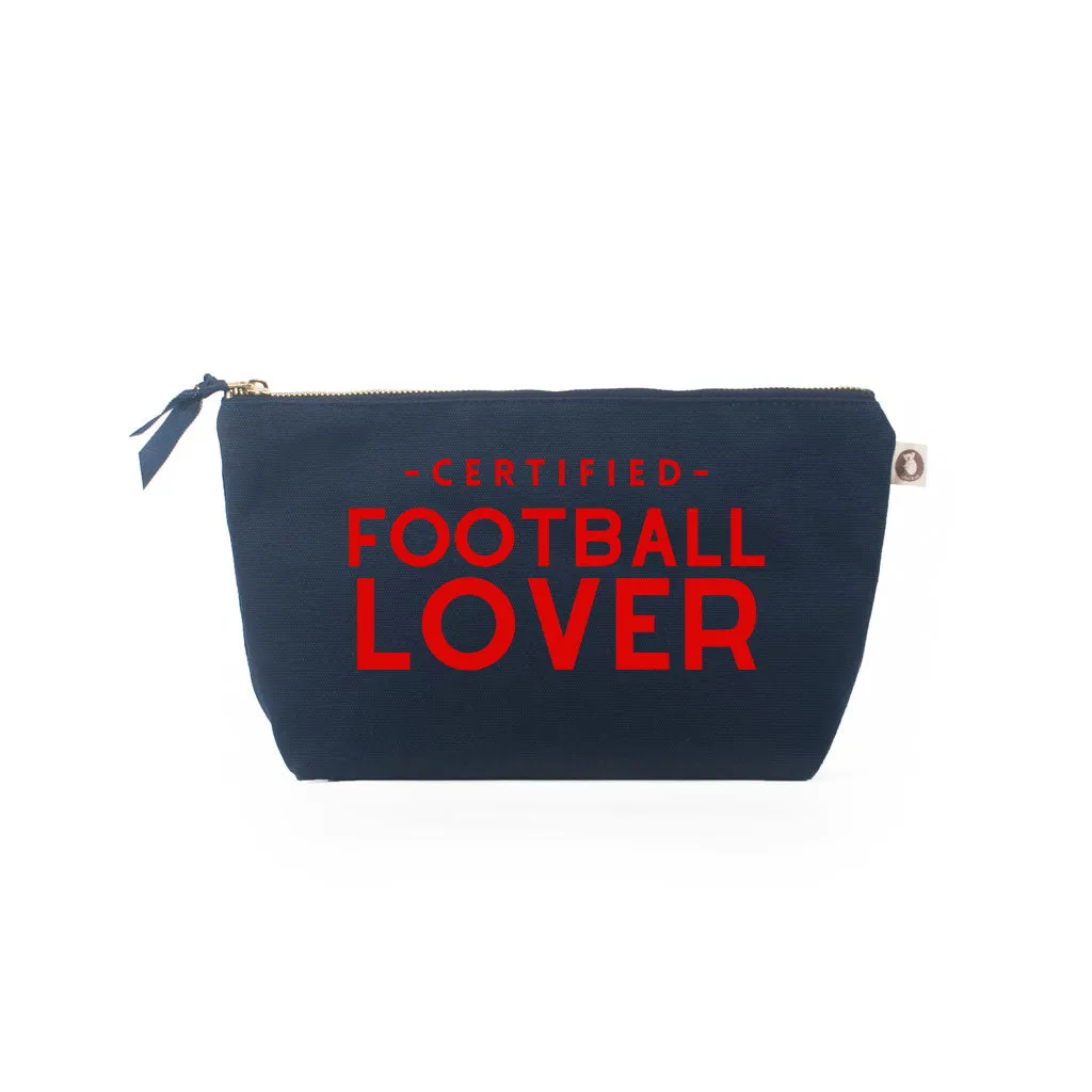 Clutch Bag Navy with Certified Football Lover NEW! sold by Quilted Koala