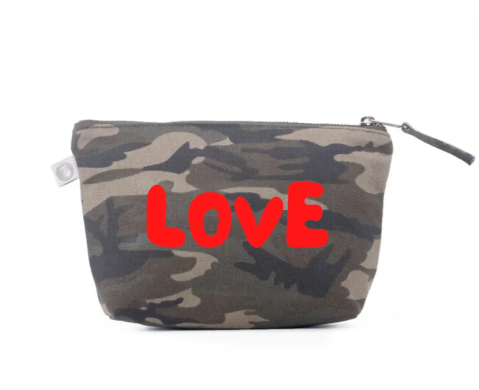 Green Camo Makeup Bag LOVE NEW sold by Quilted Koala