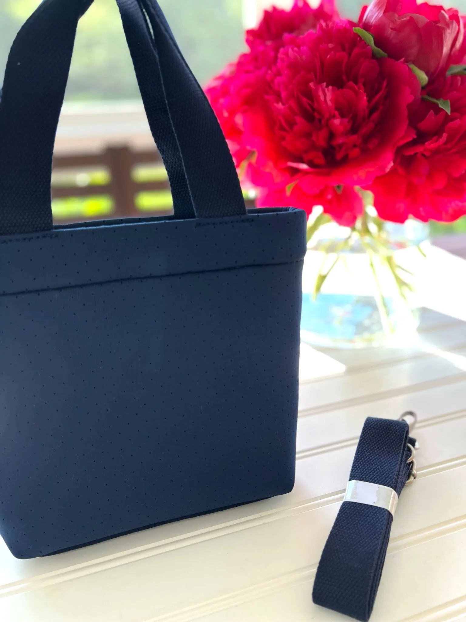 Koala Go! Midi Town Crossbody Bag: Navy Neoprene sold by Quilted Koala product image thumbnail 4