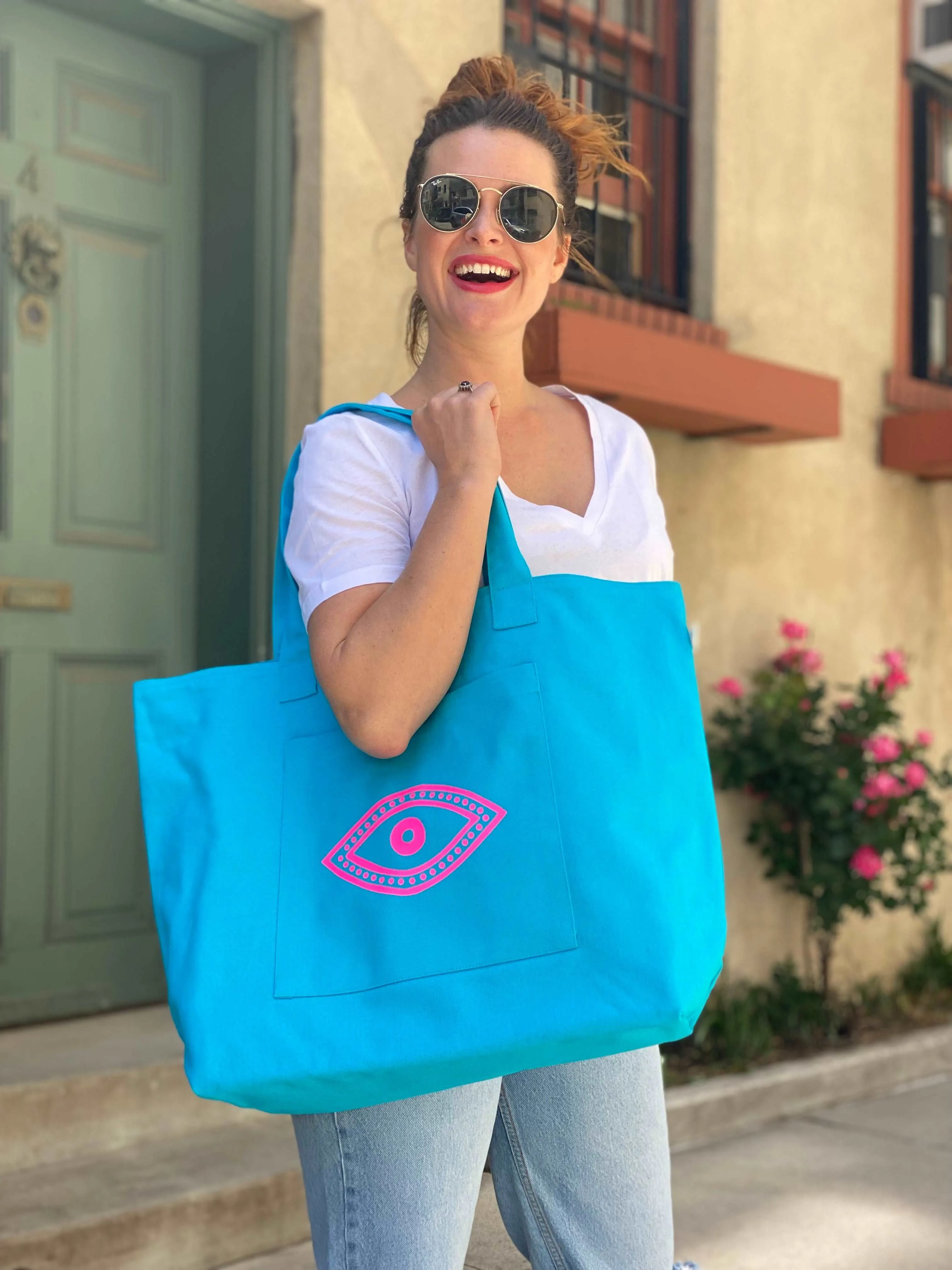 Aqua Everything Bag - NEW sold by Quilted Koala