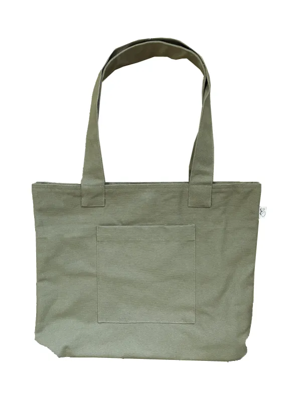 Midi Everything Bag Basic - Olive sold by Quilted Koala