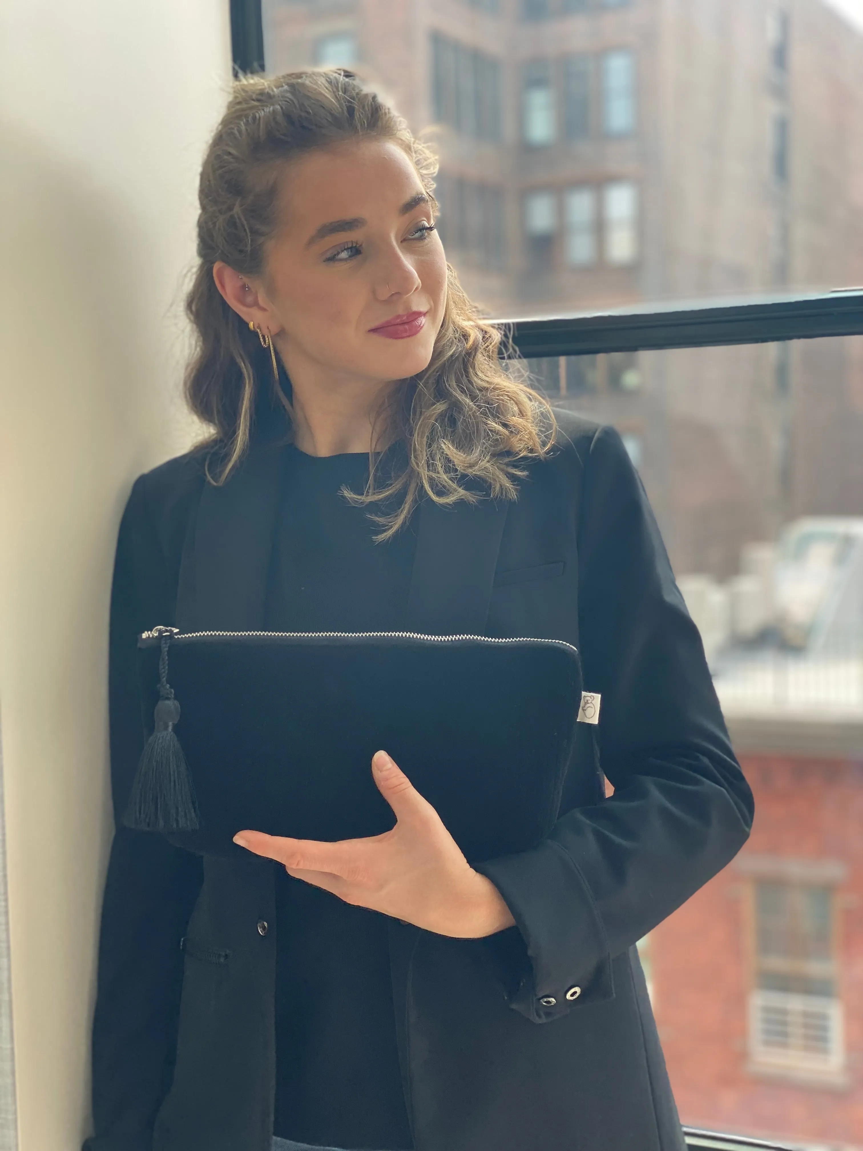 Quilted Velvet Hold Me Clutch - Black sold by Quilted Koala product image thumbnail 5