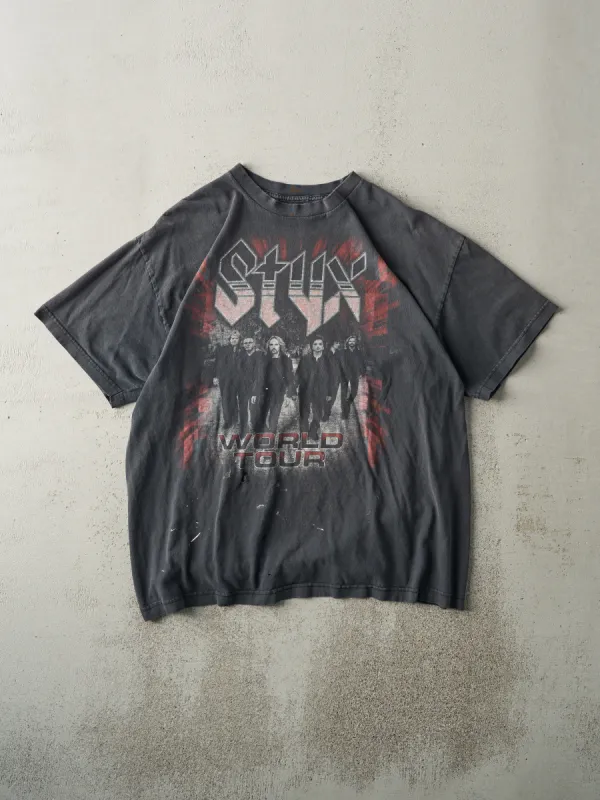 Vintage Y2K Faded Black Styx World Tour Tee (M/L) sold by Rebalance Vintage