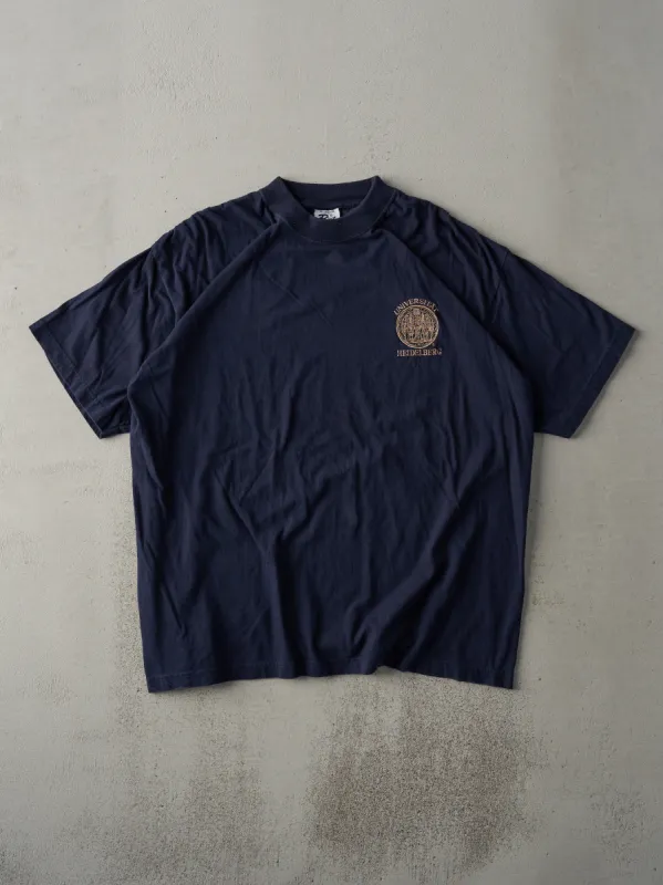Vintage 90s Navy Blue Universitat Heidelberg Tee (L) sold by Rebalance Vintage