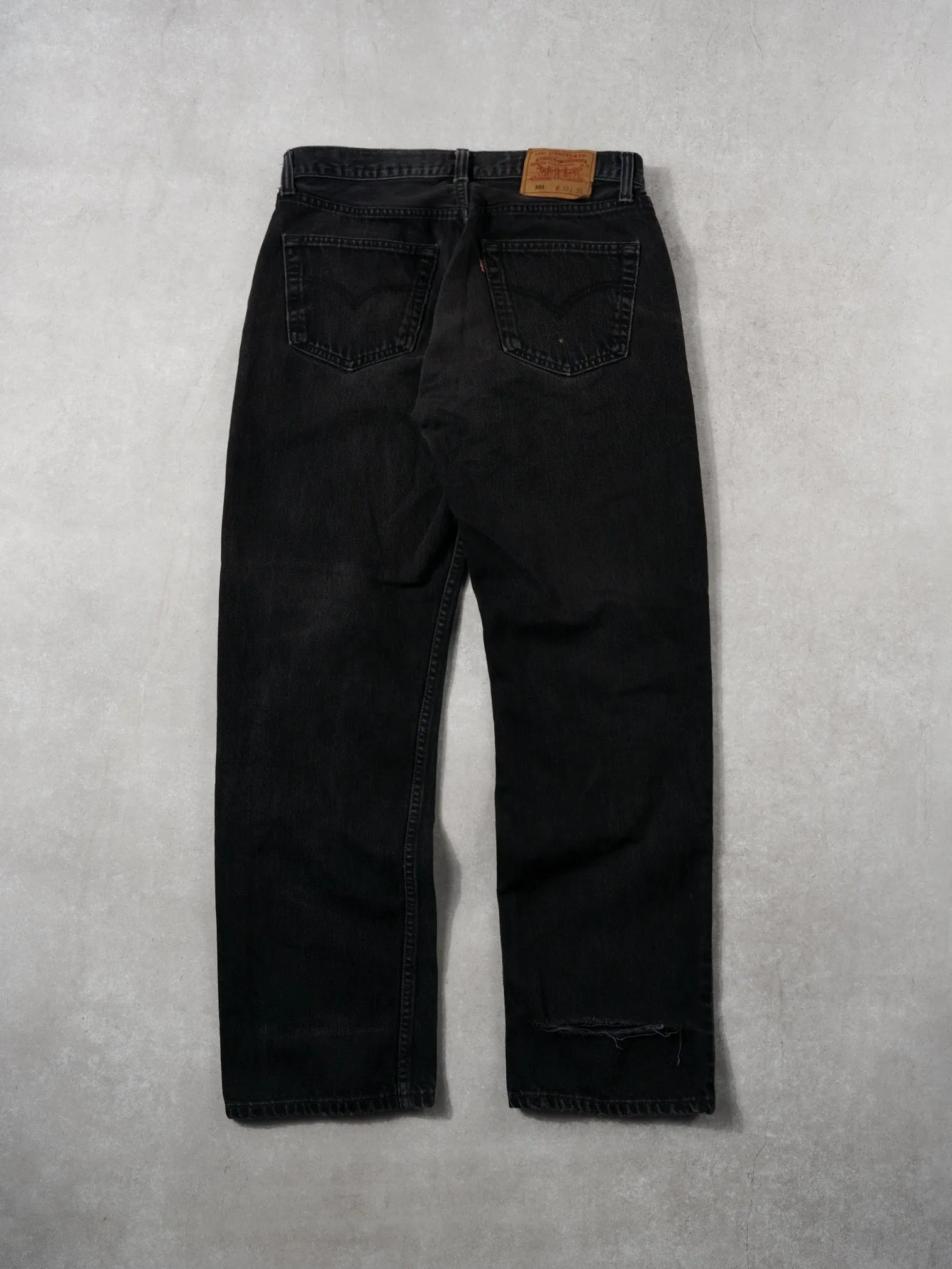 Vintage 90s Black Levi's 501 Denim Jeans (32x30) sold by Rebalance Vintage product image thumbnail 2