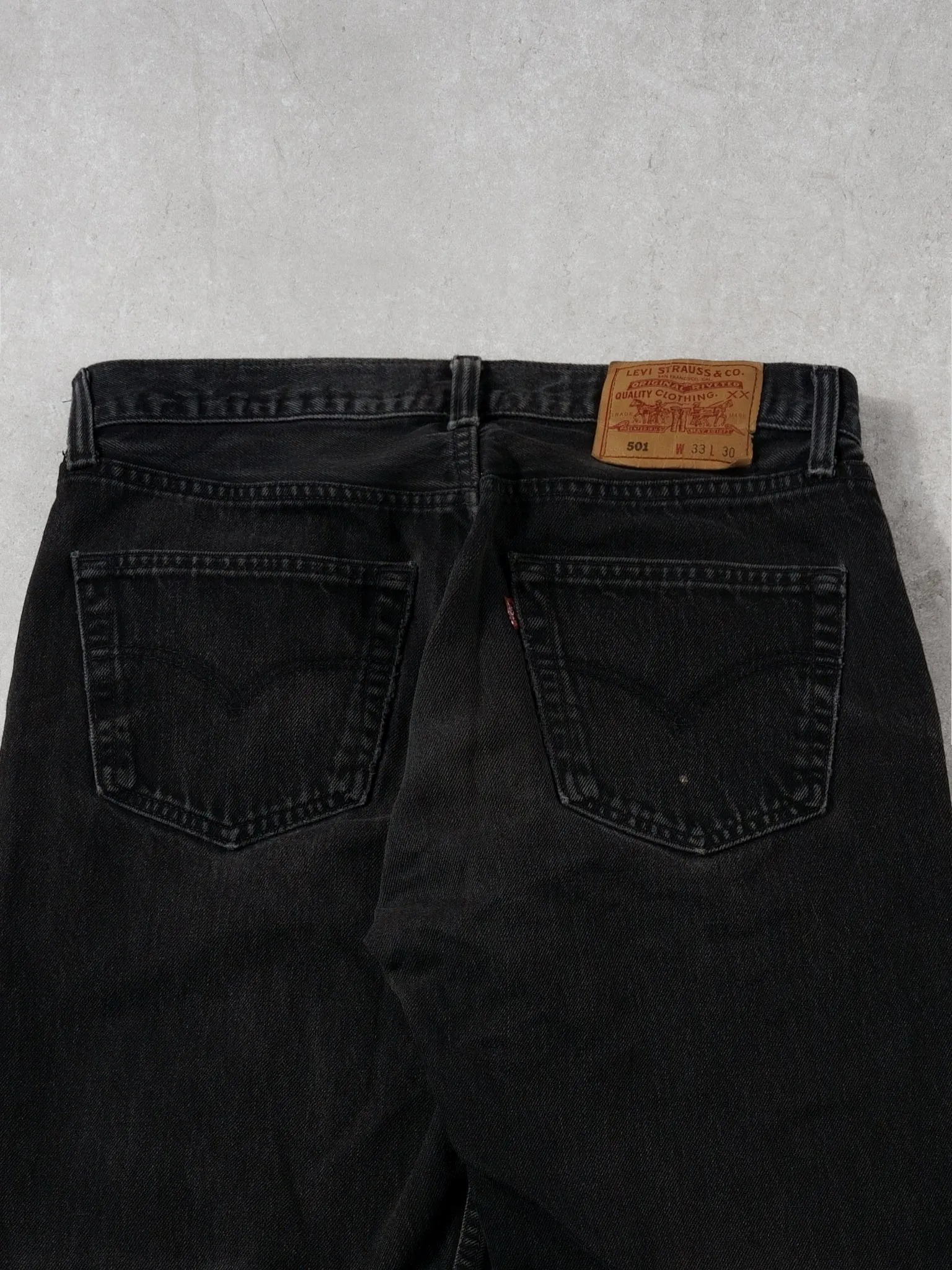 Vintage 90s Black Levi's 501 Denim Jeans (32x30) sold by Rebalance Vintage product image thumbnail 4
