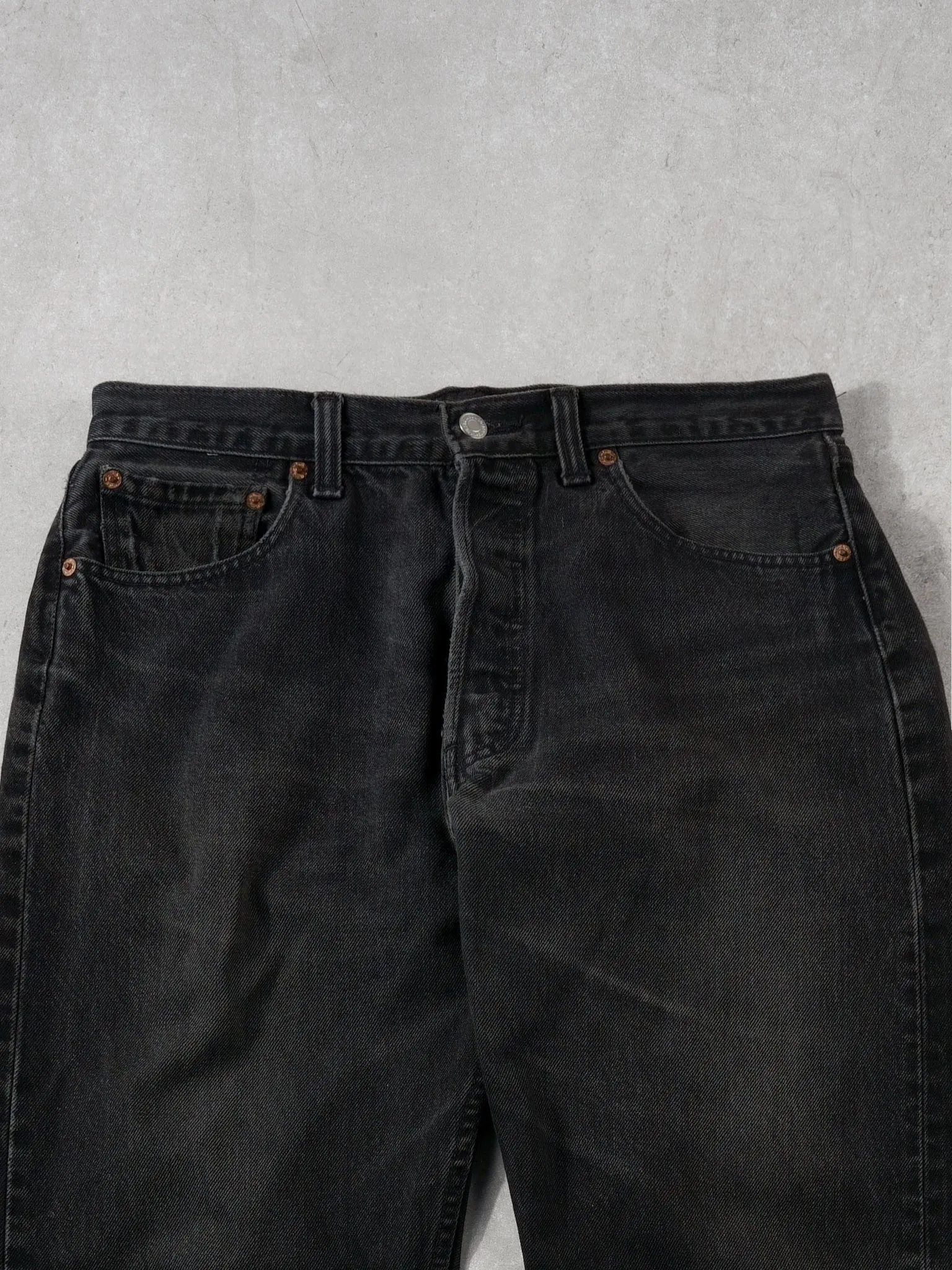 Vintage 90s Black Levi's 501 Denim Jeans (32x30) sold by Rebalance Vintage product image thumbnail 3