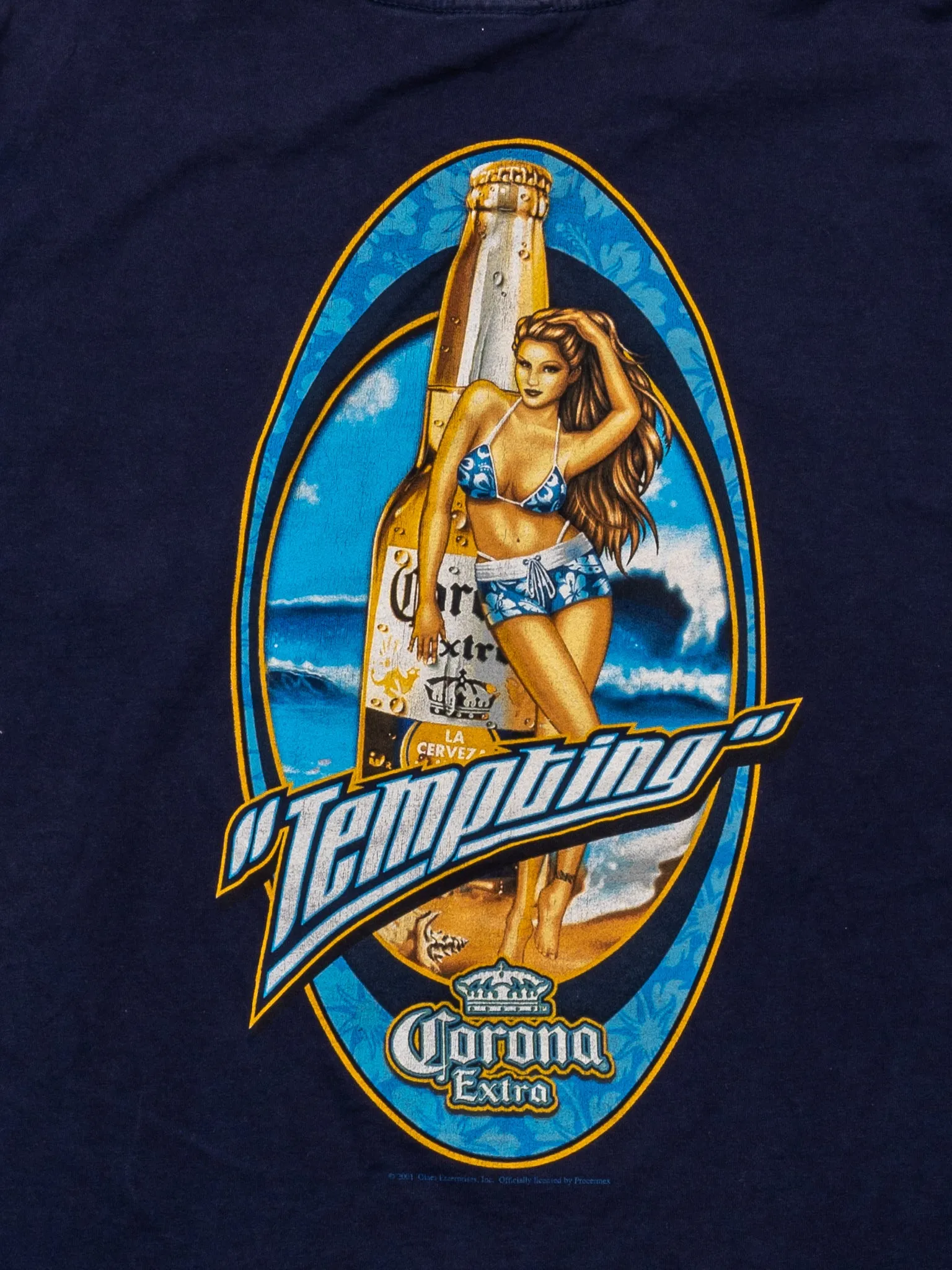 Vintage '01 Navy Corona Tempting Tee (L) sold by Rebalance Vintage product image thumbnail 2