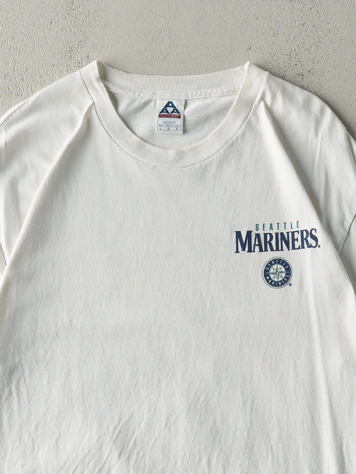 Vintage 07' White Seattle Mariners Graphic Tee (L) sold by Rebalance Vintage product image thumbnail 3