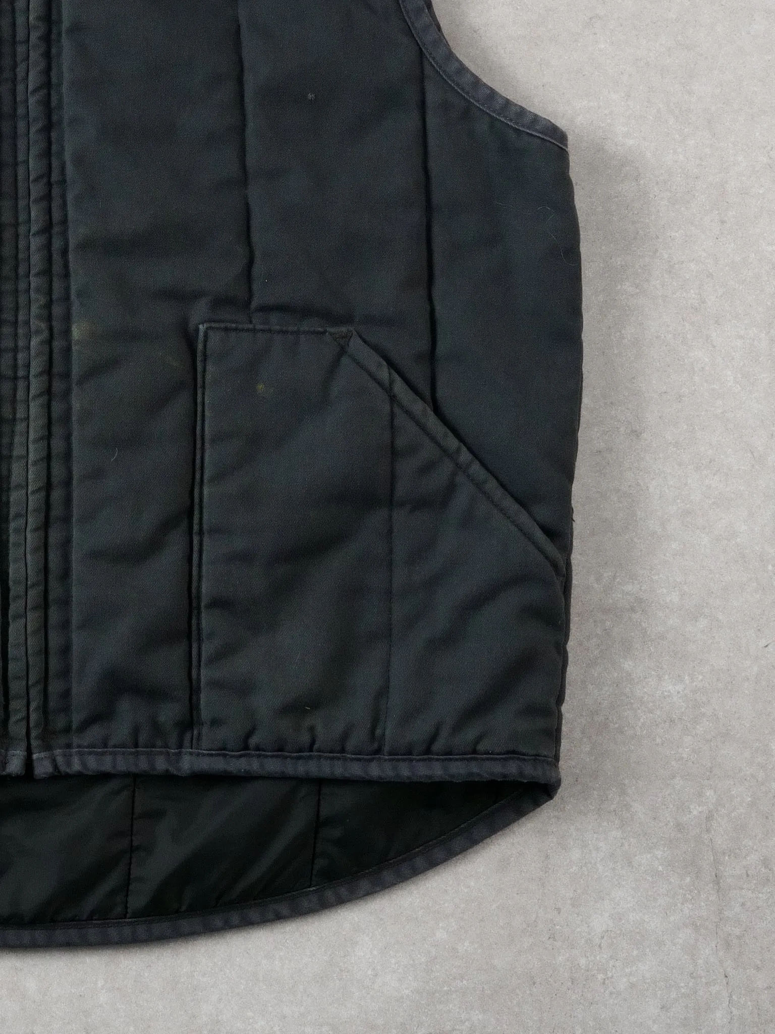 Vintage 80s Dark Grey Recap Workwear Vest (L) sold by Rebalance Vintage product image thumbnail 3