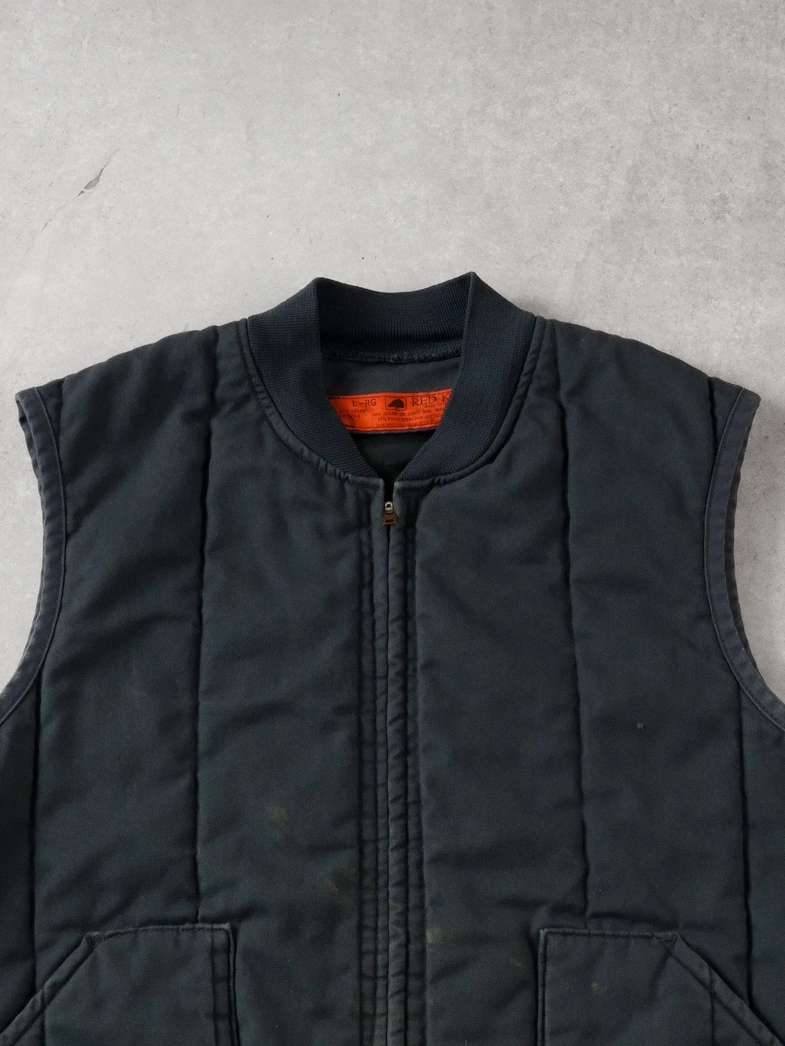 Vintage 80s Dark Grey Recap Workwear Vest (L) sold by Rebalance Vintage product image thumbnail 2