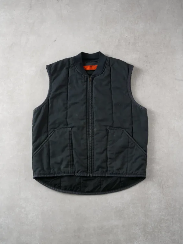 Vintage 80s Dark Grey Recap Workwear Vest (L) sold by Rebalance Vintage