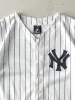 Vintage Y2K White & Blue Pinstripe New York Yankees Jersey (S) sold by Rebalance Vintage