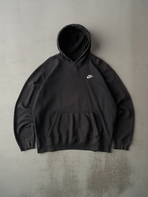 Vintage Y2K Faded Black Nike Logo Hoodie (L) sold by Rebalance Vintage