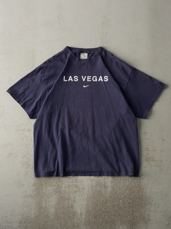 Vintage Y2K Navy Blue Nike Las Vegas Tee (L) made by Rebalance Vintage