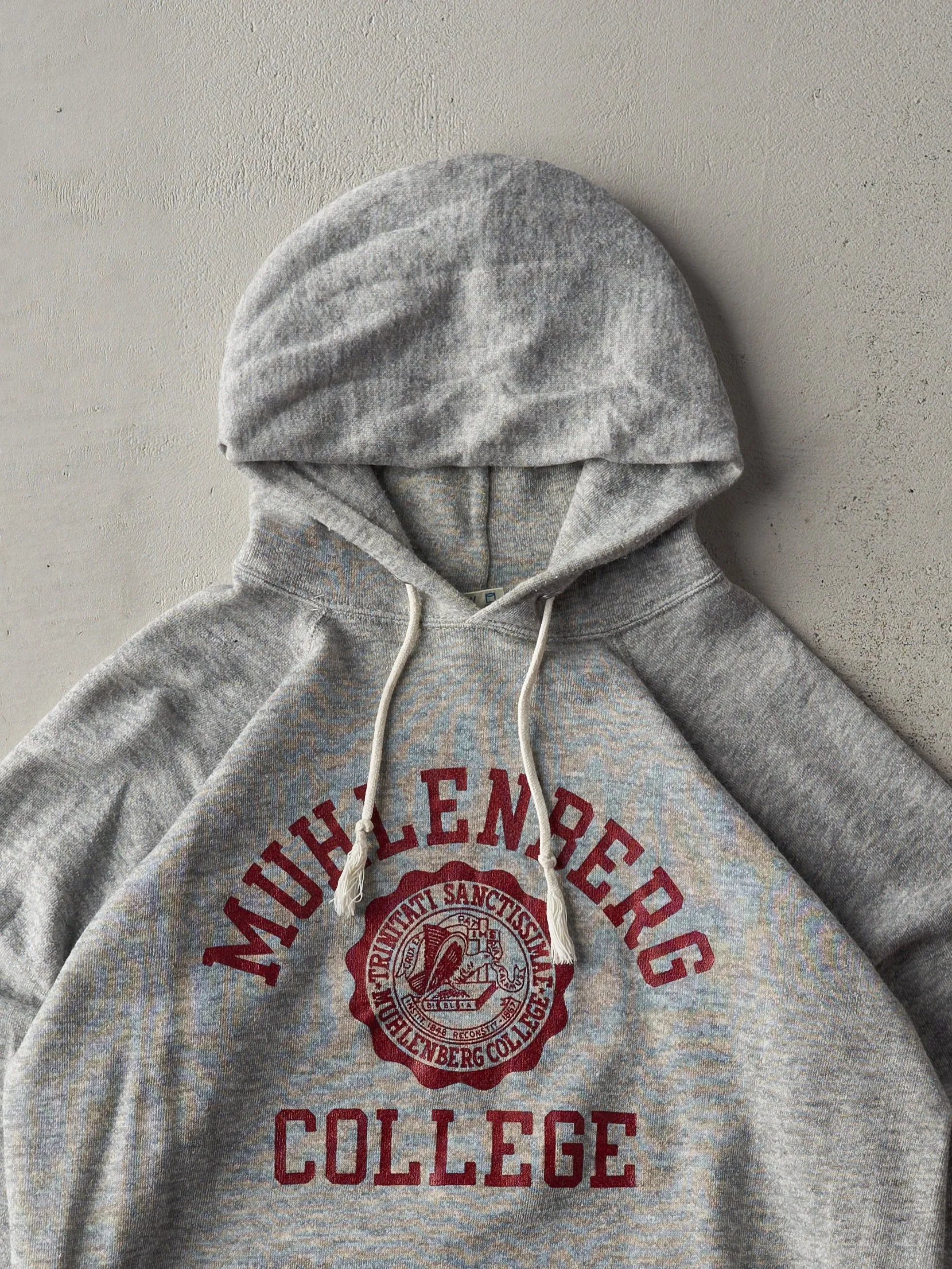 Vintage 80s Heather Grey Champion Muhlenberg College Hoodie (M) sold by Rebalance Vintage product image thumbnail 2