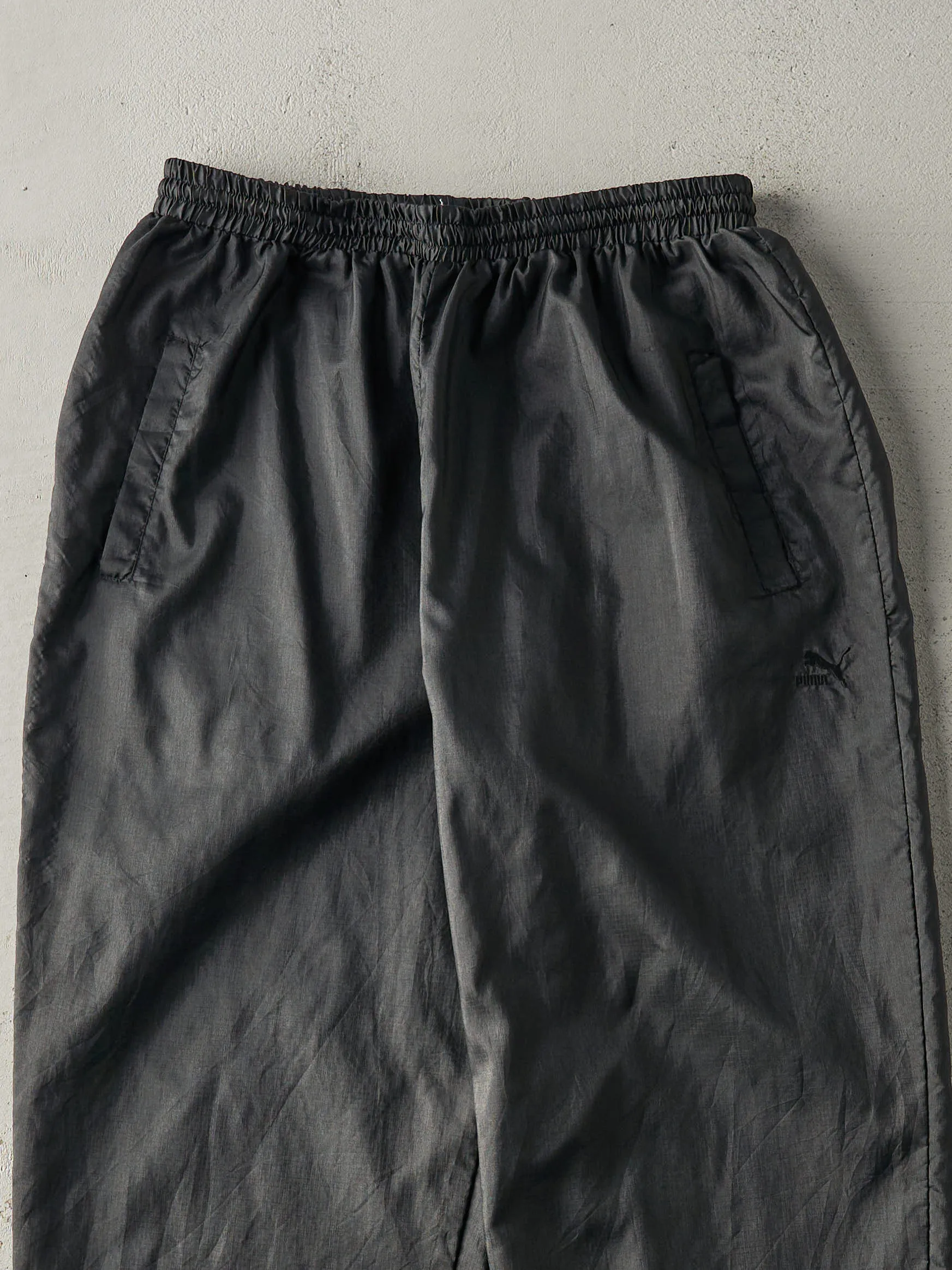 Vintage 90s Black Puma Tonal Logo Windbreaker Pants (30x31) sold by Rebalance Vintage product image thumbnail 3