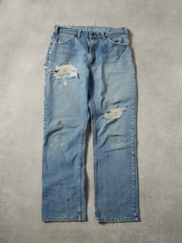 Vintage 90s Light Washed Levi's 619 Denim Jeans (32x30) sold by Rebalance Vintage