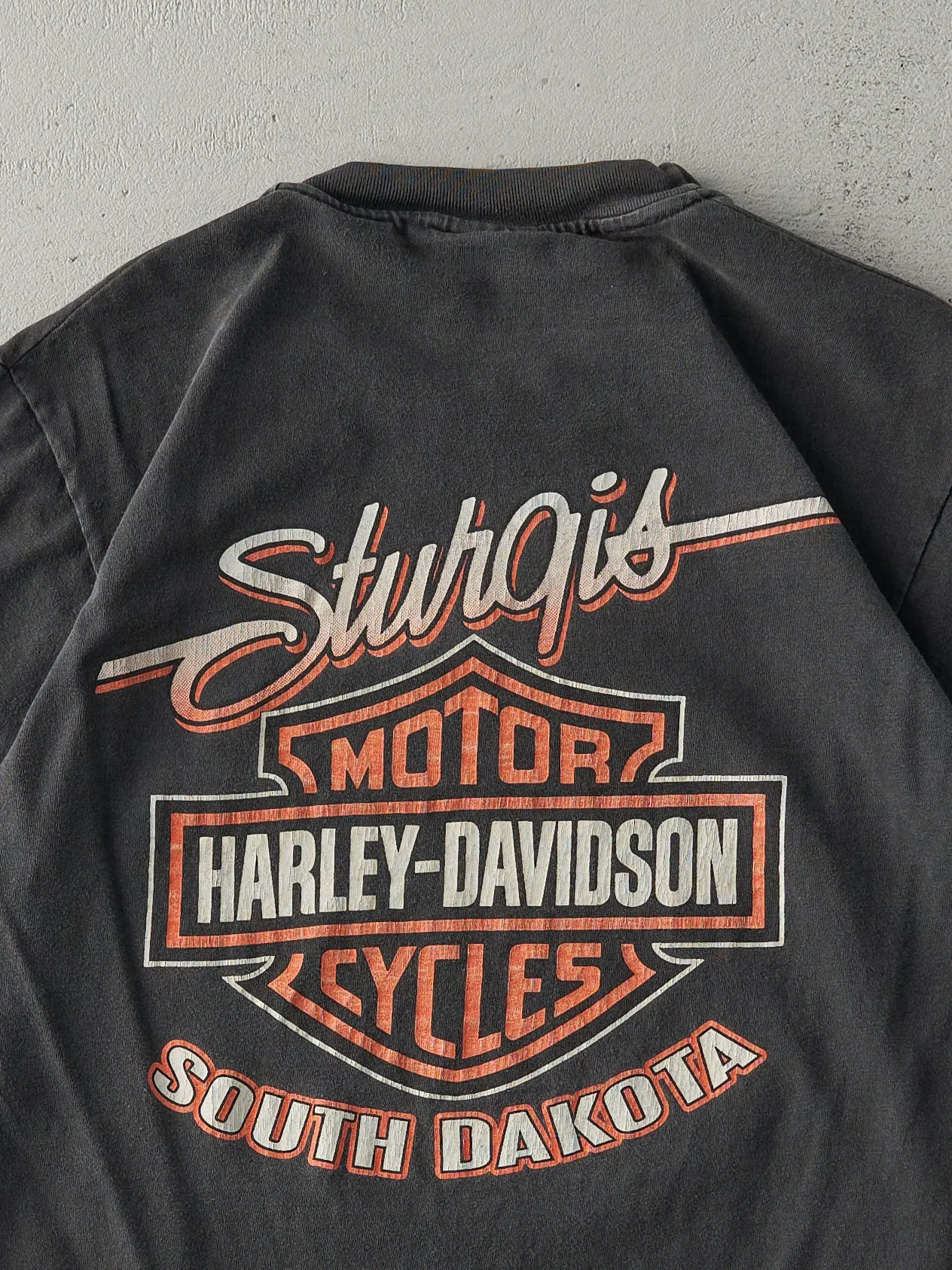 Vintage 96' Faded Black Sturgis, South Dakota Harley Davidson Tee (S) sold by Rebalance Vintage product image thumbnail 4