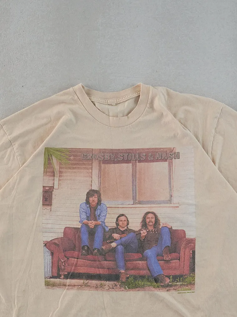 Vintage 02' Cream Crosby, Stills & Nash Graphic Tee (M) sold by Rebalance Vintage product image thumbnail 2