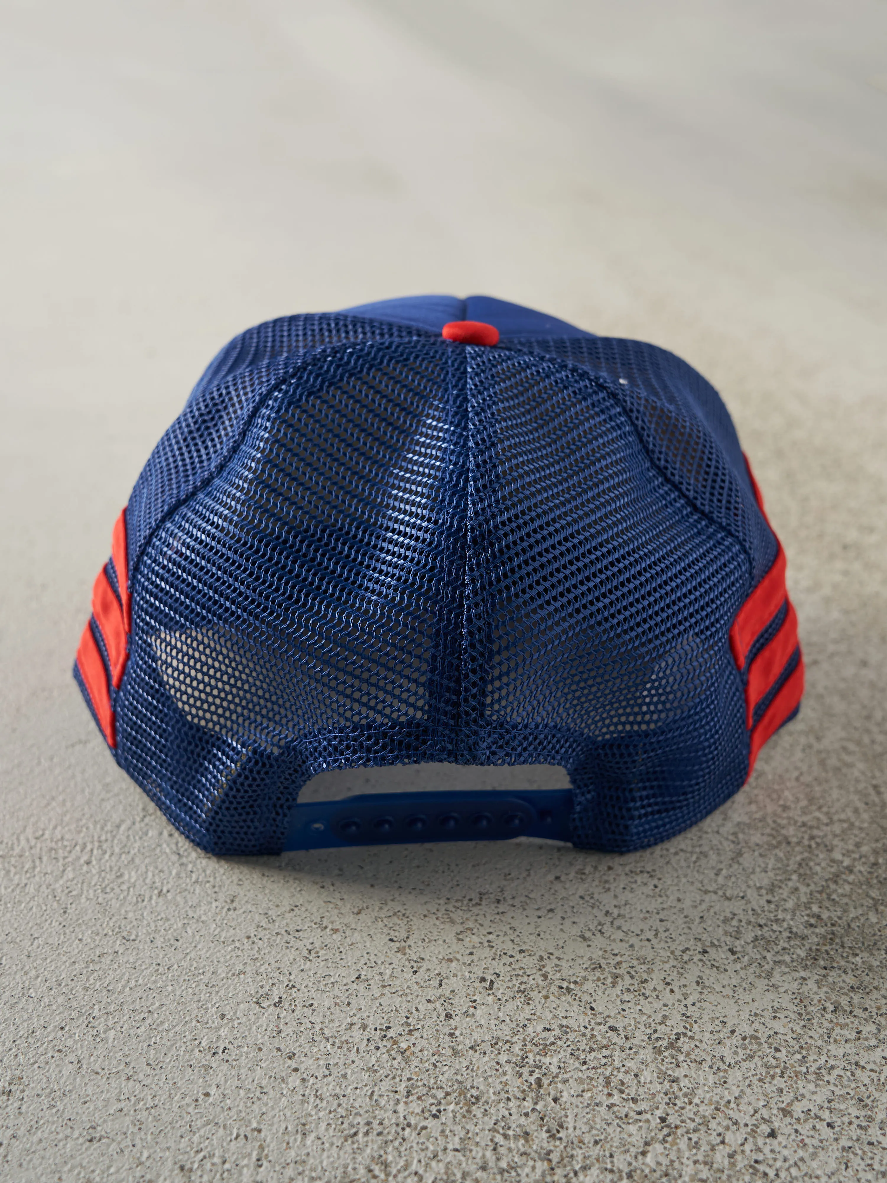 Vintage 80s Blue & Red Auction Services Foam Trucker Hat sold by Rebalance Vintage product image thumbnail 3