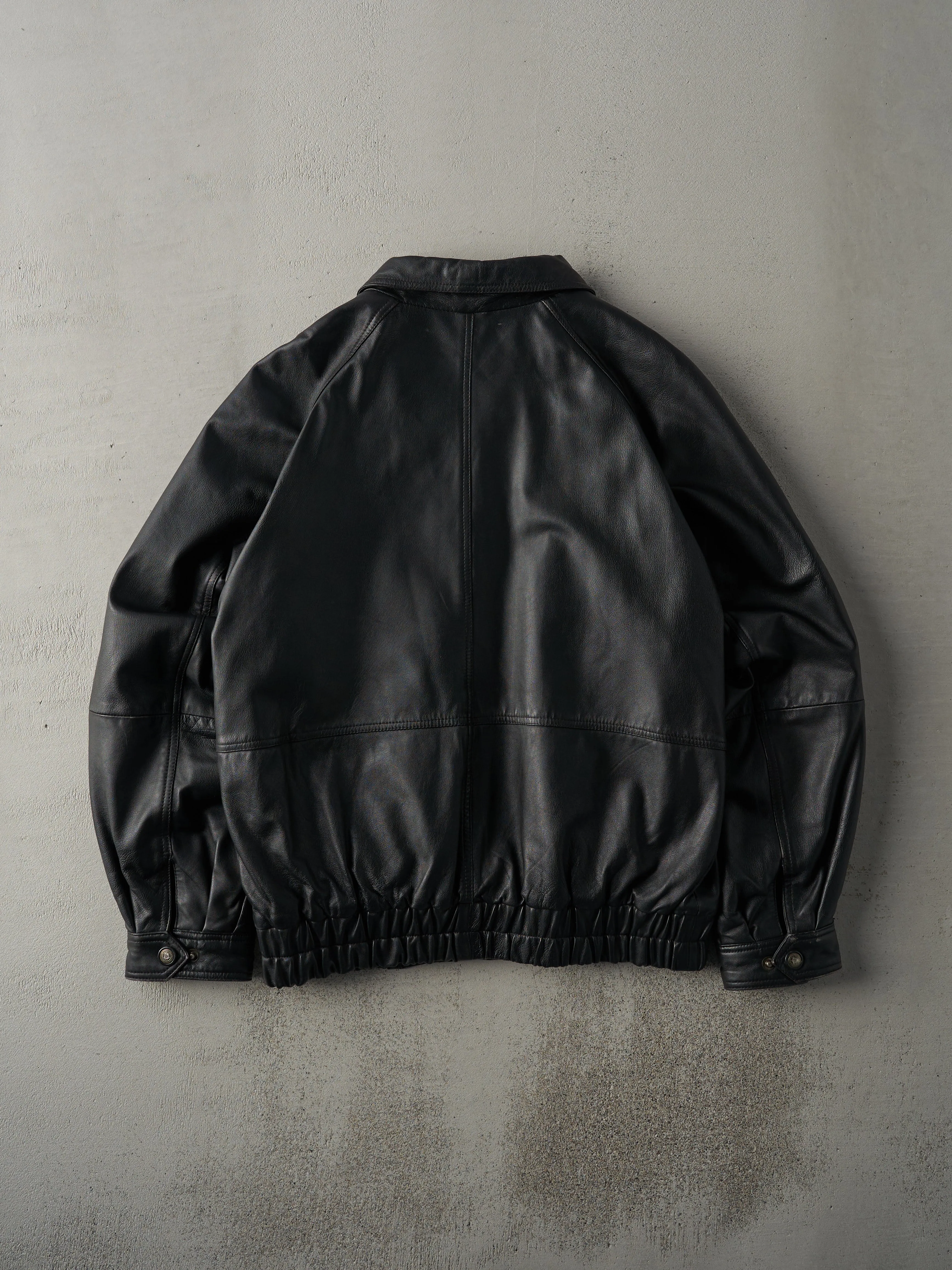 Vintage 90s Black Joes Casual Leather Jacket (M/L) sold by Rebalance Vintage product image thumbnail 2