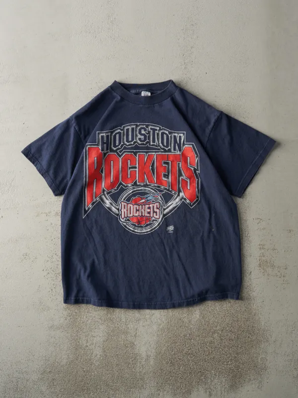Vintage 90s Navy Blue Houston Rockets Tee (M/L) sold by Rebalance Vintage