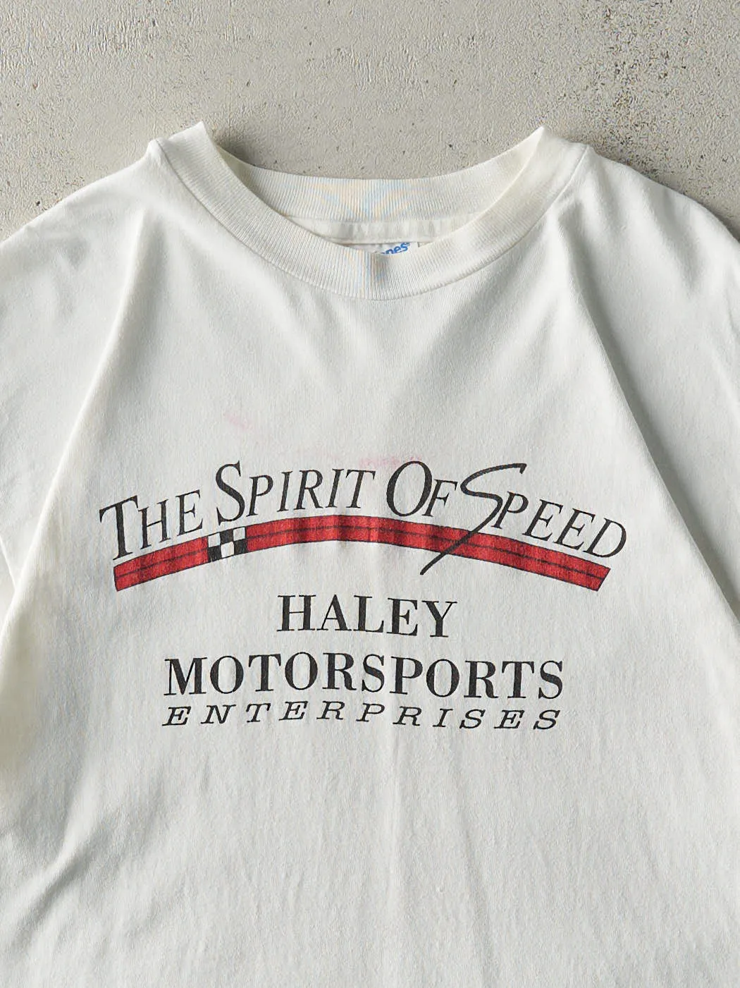 Vintage 90s White Haley Motor Sports Single Stitch Tee (M) sold by Rebalance Vintage product image thumbnail 3