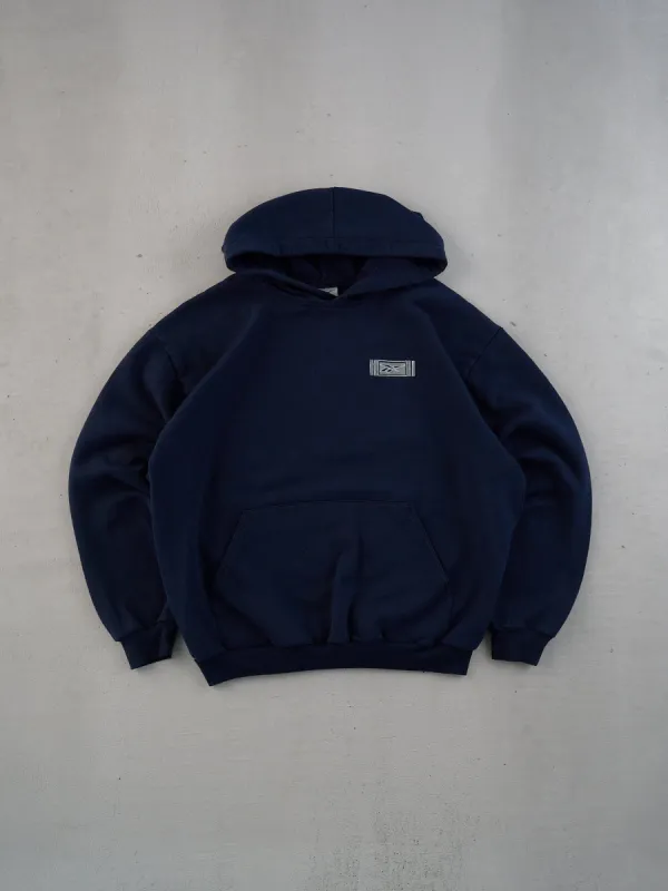 Vintage 90s Navy Blue Reebok Hoodie (L) sold by Rebalance Vintage