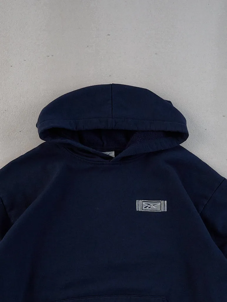 Vintage 90s Navy Blue Reebok Hoodie (L) sold by Rebalance Vintage product image thumbnail 3