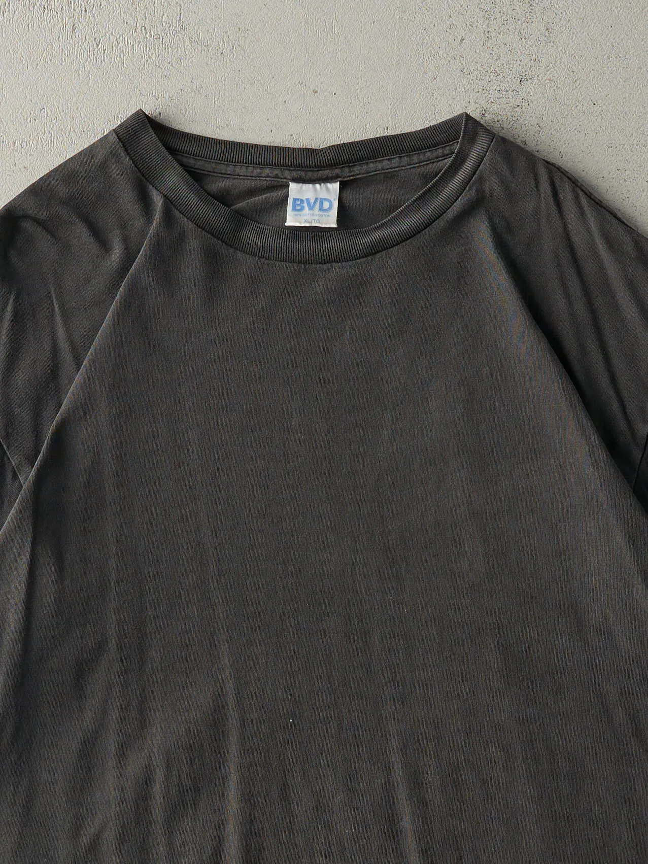 Vintage 90s Faded Black Blank Single Stitch Tee (L/XL) sold by Rebalance Vintage product image thumbnail 2
