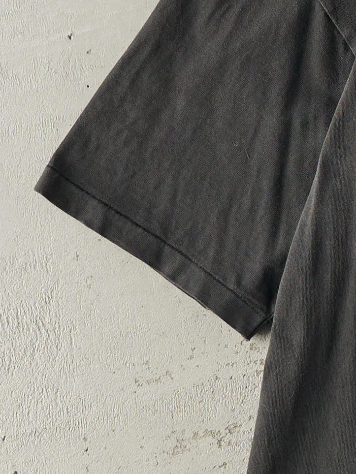 Vintage 90s Faded Black Blank Single Stitch Tee (L/XL) sold by Rebalance Vintage product image thumbnail 3
