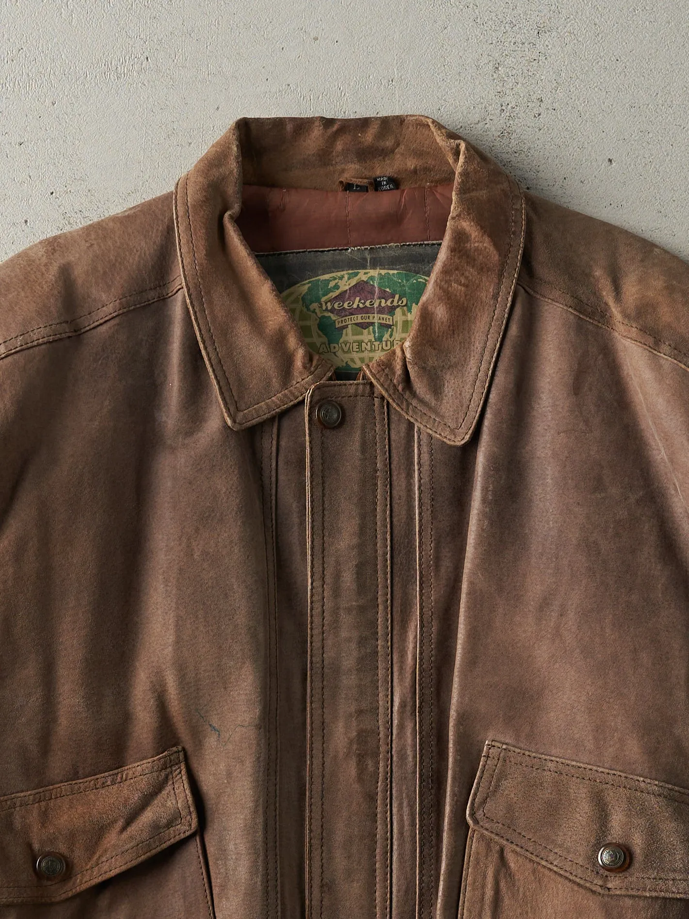 Vintage 80s Brown Weekends Adventure Leather Jacket (M) sold by Rebalance Vintage product image thumbnail 2
