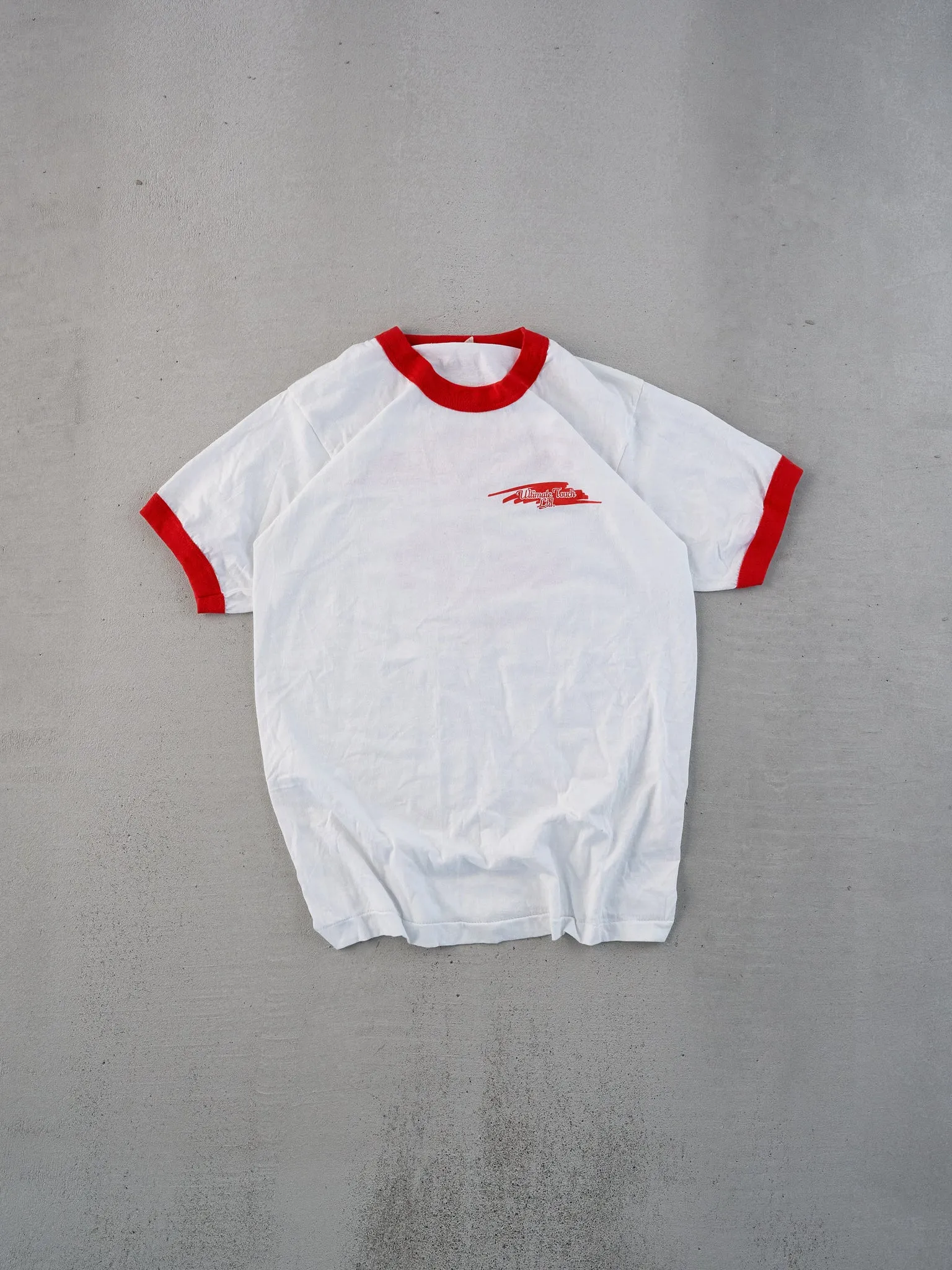 Vintage 80s White Ultimate Touch Ltd Car Wash Graphic Tee (S) sold by Rebalance Vintage