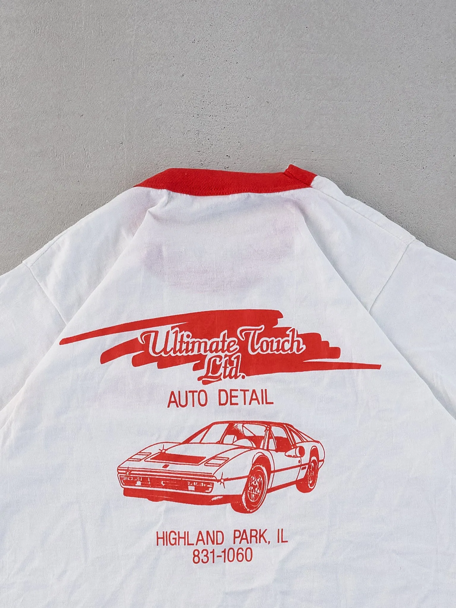 Vintage 80s White Ultimate Touch Ltd Car Wash Graphic Tee (S) sold by Rebalance Vintage product image thumbnail 4